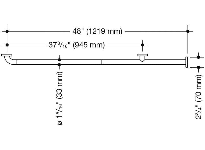 801.36US300 ручка для захвата HEWI USA Produkte  - Вид №1
