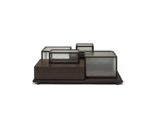 Квадратный стеклянный журнальный столик