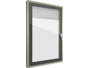 Алюминиевое окно со встроенной жалюзи