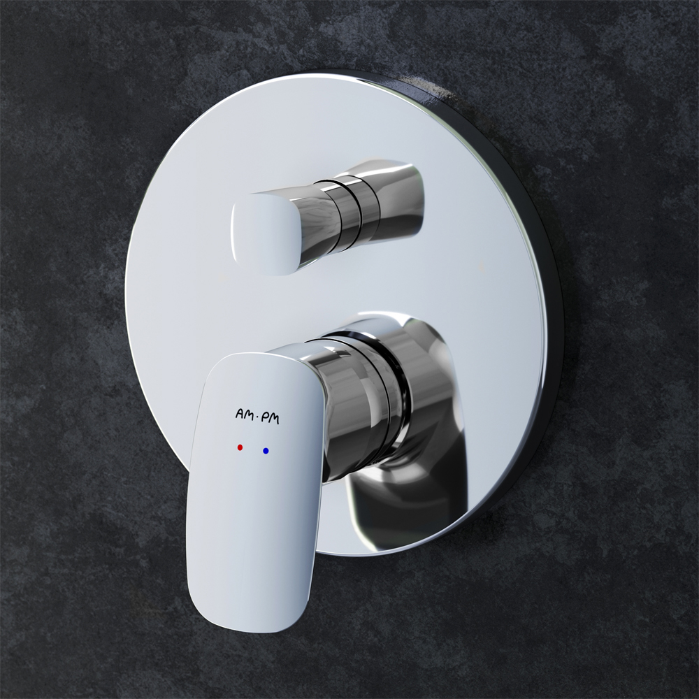 F71A85000 cмеситель д/ванны/душа монтируемый в стену хром шт. AM.PM Spirit 2.1 