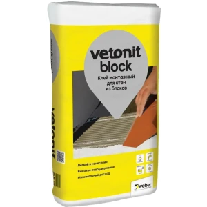 Клей для блоков Vetonit Блок 25 кг 84660111 STLM-2027258