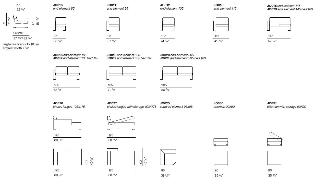 Ткань раскладной диван-кровать BODEMA JOAO ARCH-00011407 - Вид №4