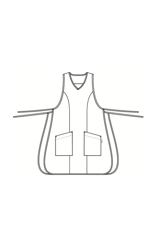 60645 Фартук-накидка black (черный) CAMILLA  Одежда для официантов  размер  - Вид №3