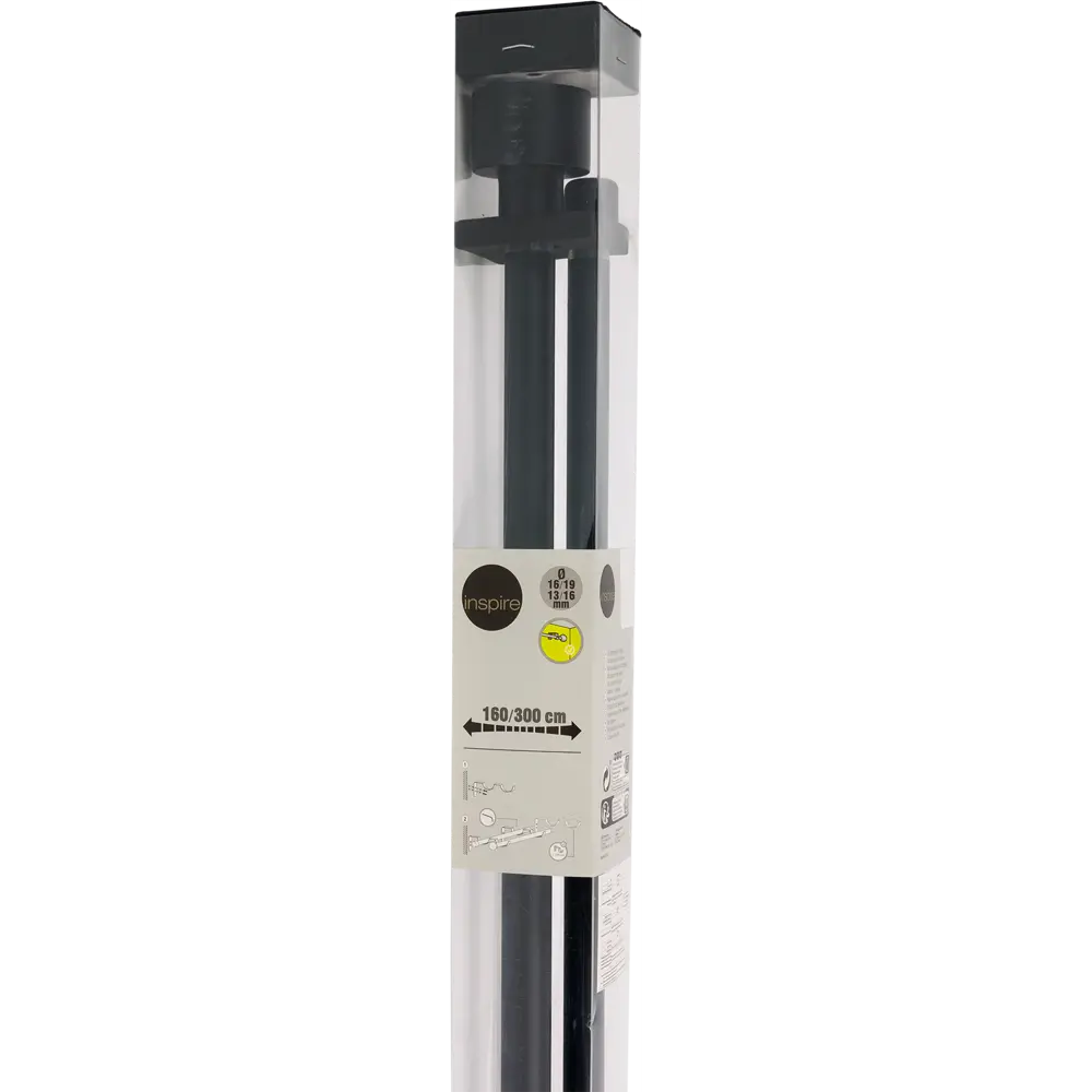 Карниз двухрядный раздвижной Inspire Круг 160-300 см цвет чёрный матовый 81976813 STLM-2208354  - Вид №2