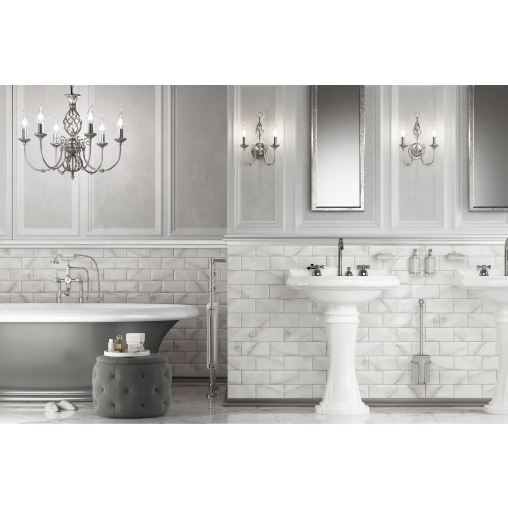 Плитка настенная Metrotiles каррара 10х20 см 0.88 м² цвет белый 82397031 STLM-2068359 Golden Tile  - Вид №3
