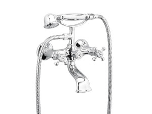 Хромированный латунный настенный смеситель для ванны