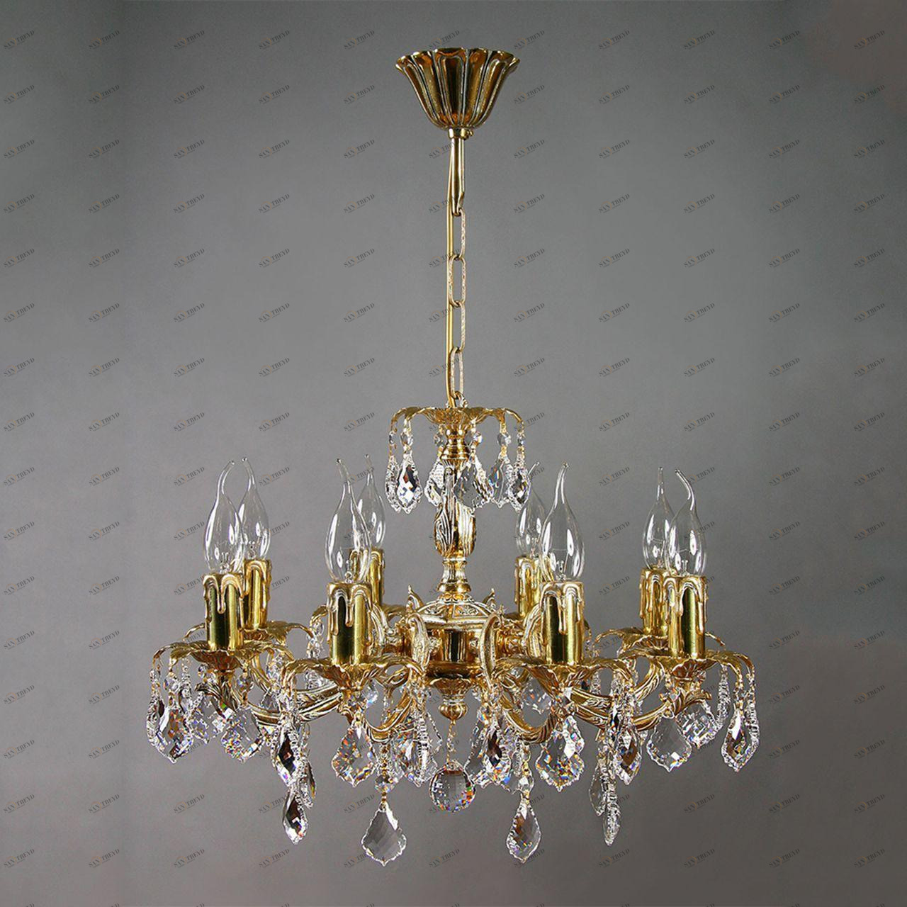 Подвесная люстра Ambiente Benisa 2226/8 WP New Leaf AMBIENTE ДИЗАЙНЕРСКИЕ, BENISA 181584 Бронза 