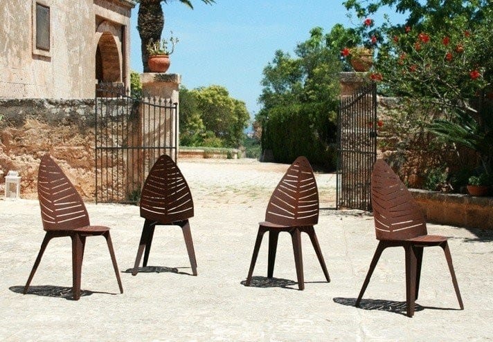 Стальной садовый стул Corten™ TrackDesign Lila ARCH-00014969