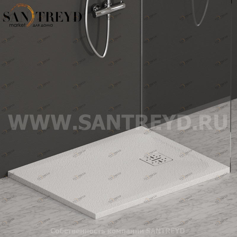DP09070501 Душевой поддон 90x70 см цвет Белый бархат Globo DOCCIAPIETRA Италия Ceramica Globo