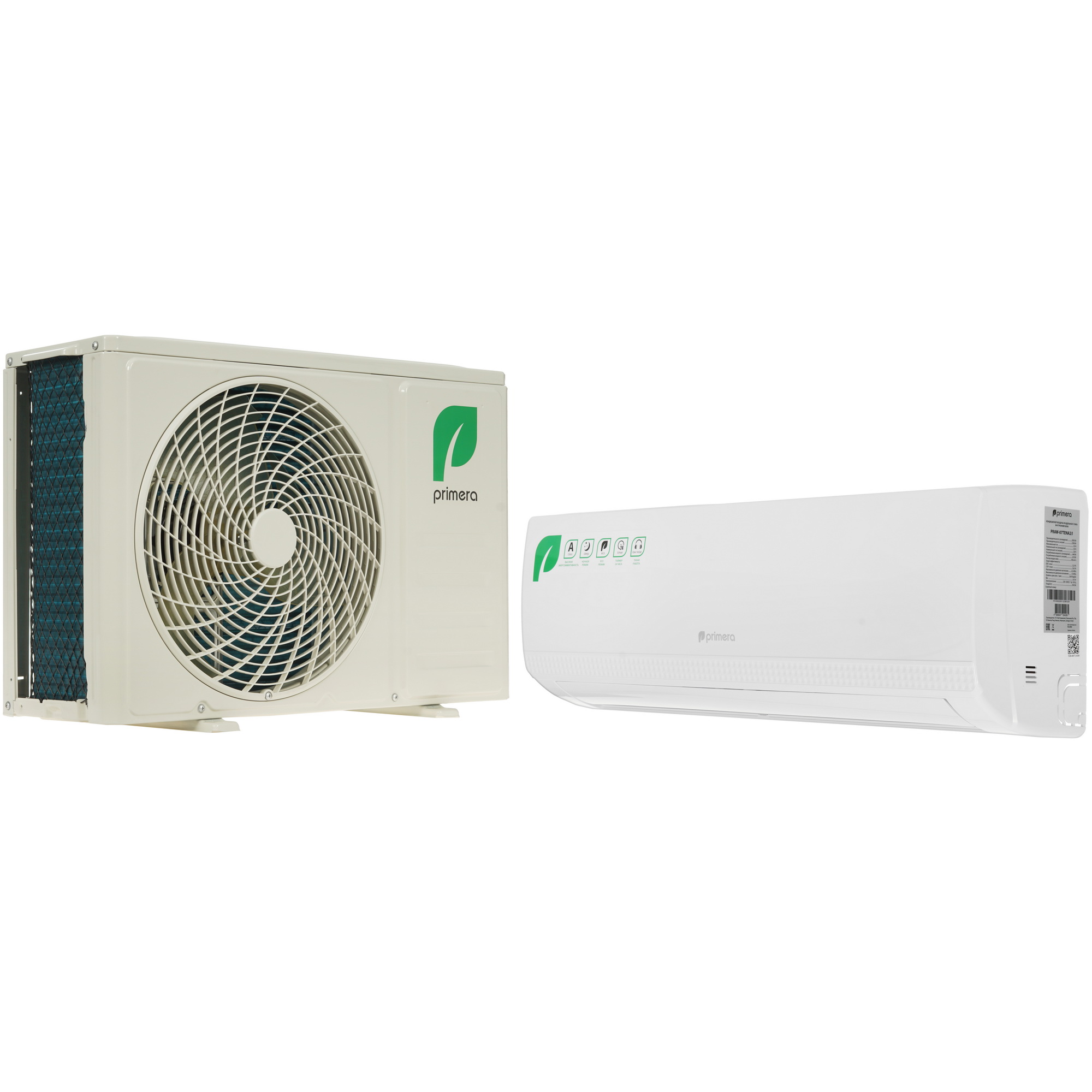 5370323 Кондиционер настенный сплит-система Primera PRAW-12TENA2/I/PRAW-12TENA2/O белый STDN-0134503