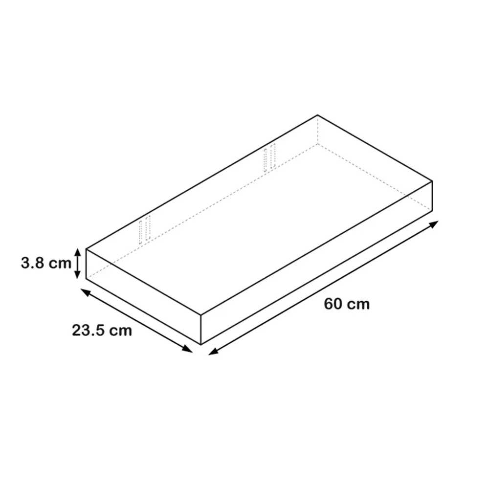 Полка мебельная прямая 60x23.5x3.8 см МДФ цвет серый SPACEO STLM-2038176 - Вид №7