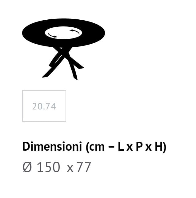 Круглый мраморный стол Bontempi Casa BARONE ARCH-00052845 - Вид №16