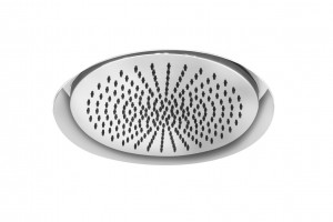 K062  Многофункциональный верхний душкруглая рамка Ø 35 cm bерхний душ Ø 30 cm для потолочной установки: утопленная, полу-утопленная, внешняя встроенная часть в комплекте обратный клапан ограничитель потока воды до 14 л/мин при 3 бар Функции: Двойной дожд