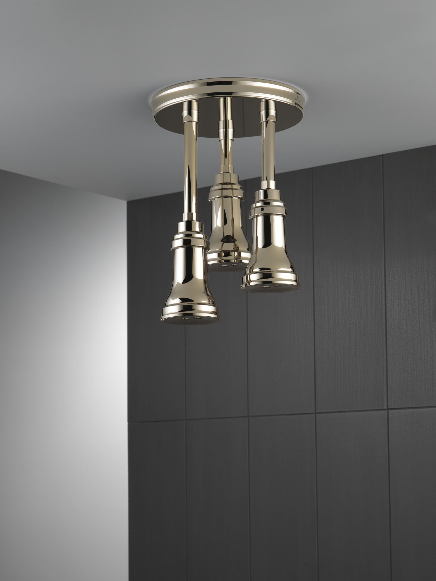 57190-PN25 H2Okinetic® Подвесная душевая лейка Raincan Delta Faucet Universal Showering Полированный никель  - Вид №4