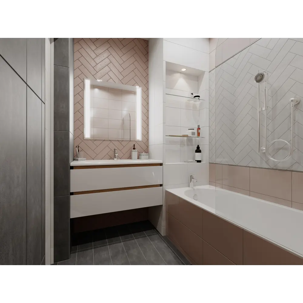 Керамогранит Loft 15х60 см 1.36 м² цвет серый BELANI STLM-2171562 - Вид №6