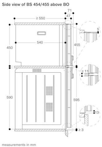 Gaggenau Комбинированная печь из стали и стекла Serie 400 Bs450111 - Вид №1