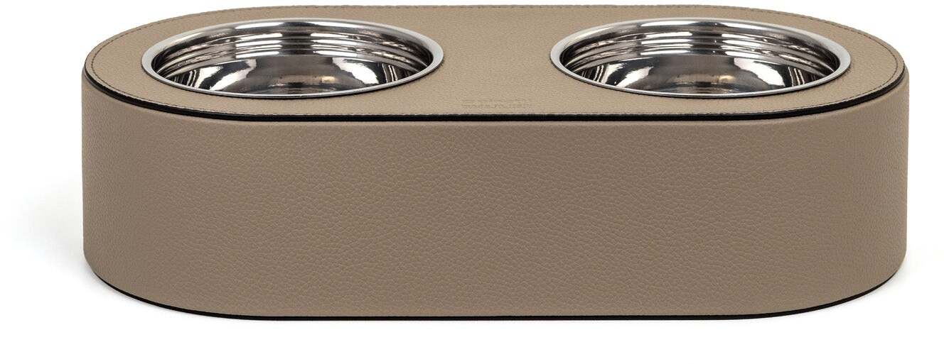 Миска для домашних животных - 43X21,5X8,5 см / зернистая кожа_темно-синий