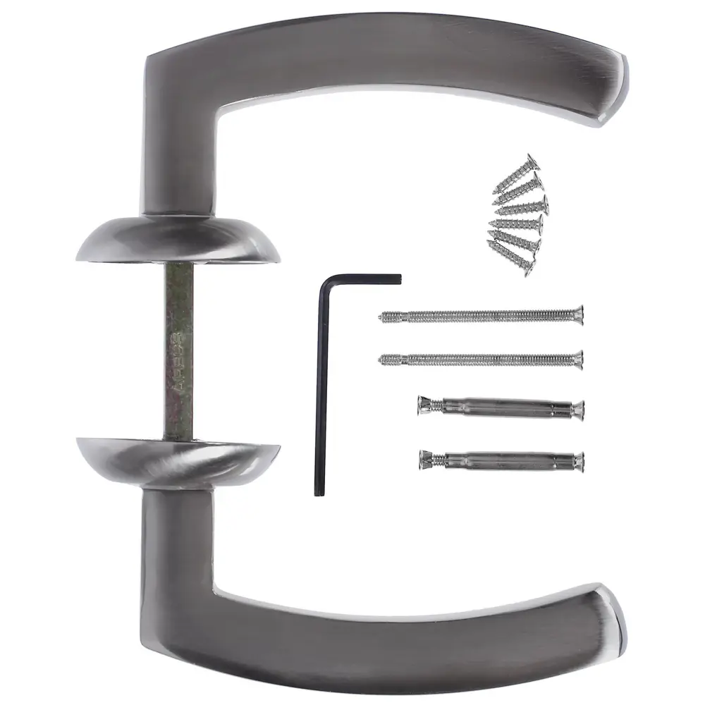 Ручка дверная на розетке Avers H-0893-A-NIS, алюминий, цвет матовый никель APECS STLM-2170488 - Вид №2