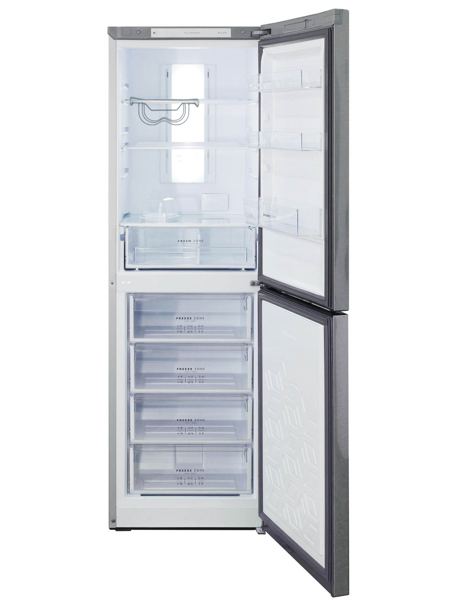 9073129 Холодильник с морозильником   Бирюса M940NF серебристый STDN-0008383 - Вид №1