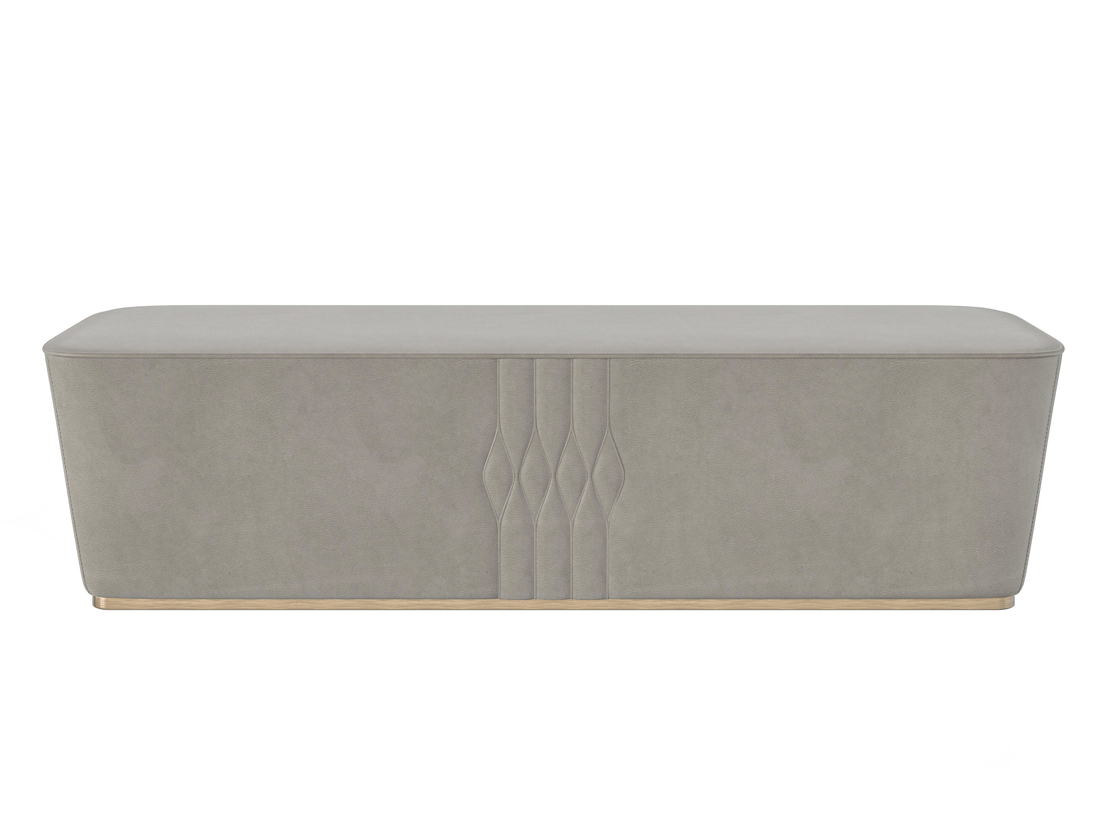 Кожаная мягкая скамья Modenese Luxury Interiors LUXURY MODERN ARCH-00067510 - Вид №1