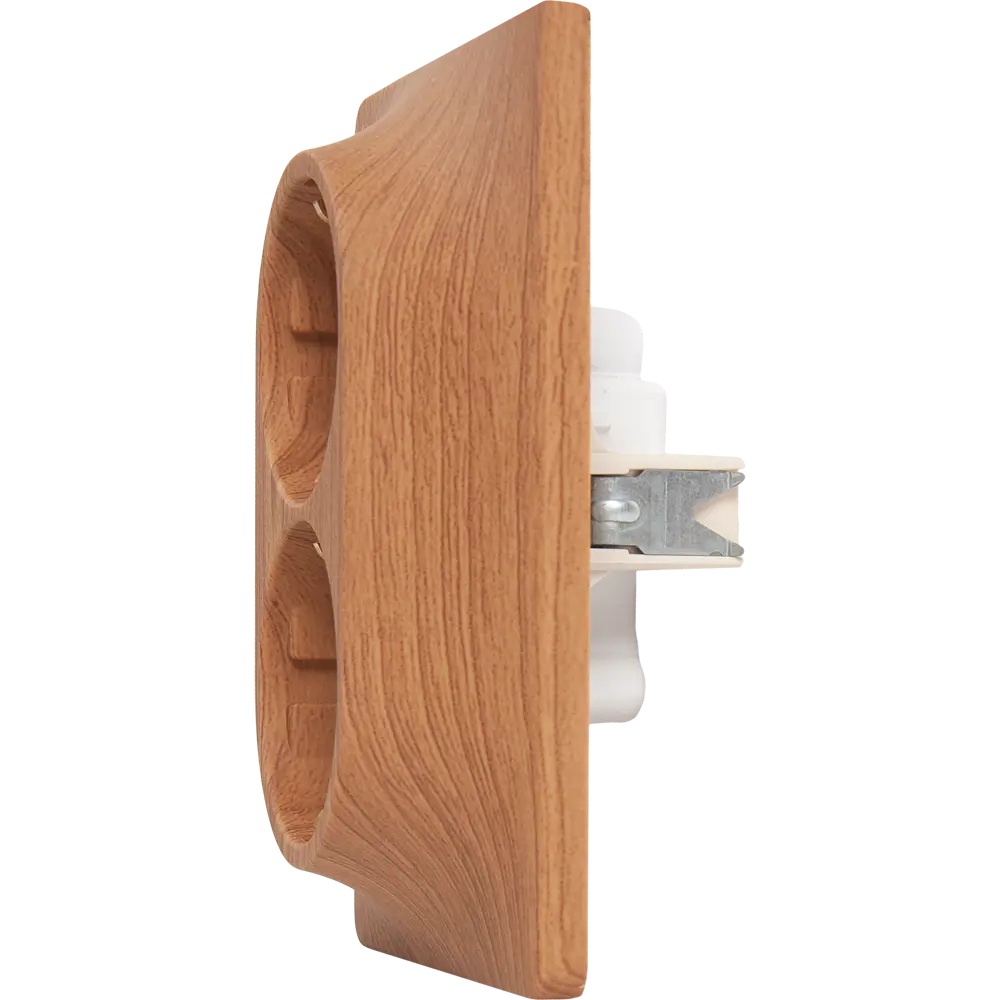 Розетка двойная встраиваемая Schneider Electric Glossa с заземлением цвет дуб 84693602 STLM-2085956 SYSTEME ELECTRIC - Вид №4