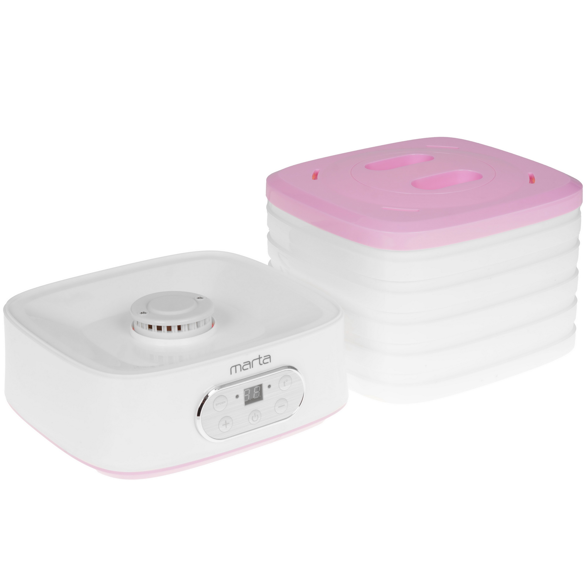 9058646 Сушилка для овощей и фруктов MARTA MT-1944 розовый STDN-0093892 - Вид №5
