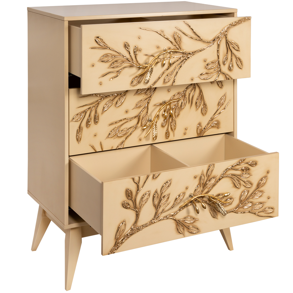 11629 Комод Oliva Branch Айвори Мраморное золото BOGACHO 4627196597433 - Вид №5