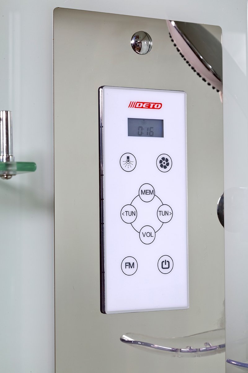 L 801 N с гидромассажем BLACK Душевая кабина DETO Серия L Z120 KERAVA с электрикой - Вид №12