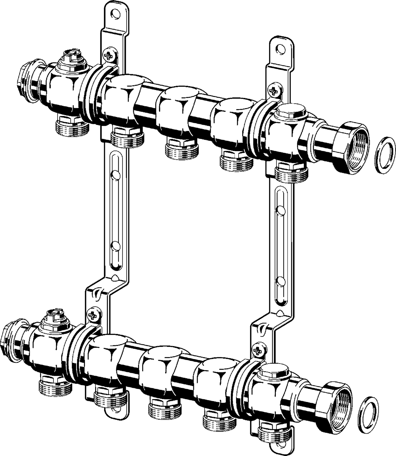 586 232 Модель 1078 Трубопроводные системы  Pexfit Pro  Коллекторы для отопления Santreyd  - Вид №1