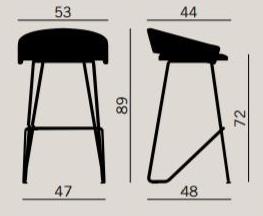 Kastel Высокий табурет из ткани с подставкой для ног sun-id-1411508 - Вид №3