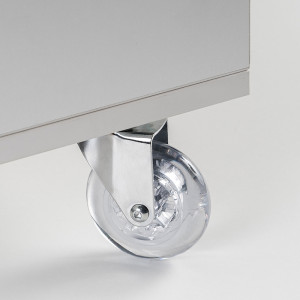 Мебельное колесо поворотное , на платформе, без тормоза, D75, прозрачный LJPS0226 Public Steel Россия