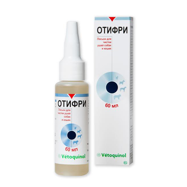 Т00009407 Лосьон Отифри для ушей с календулой 60мл VETOQUINOL 