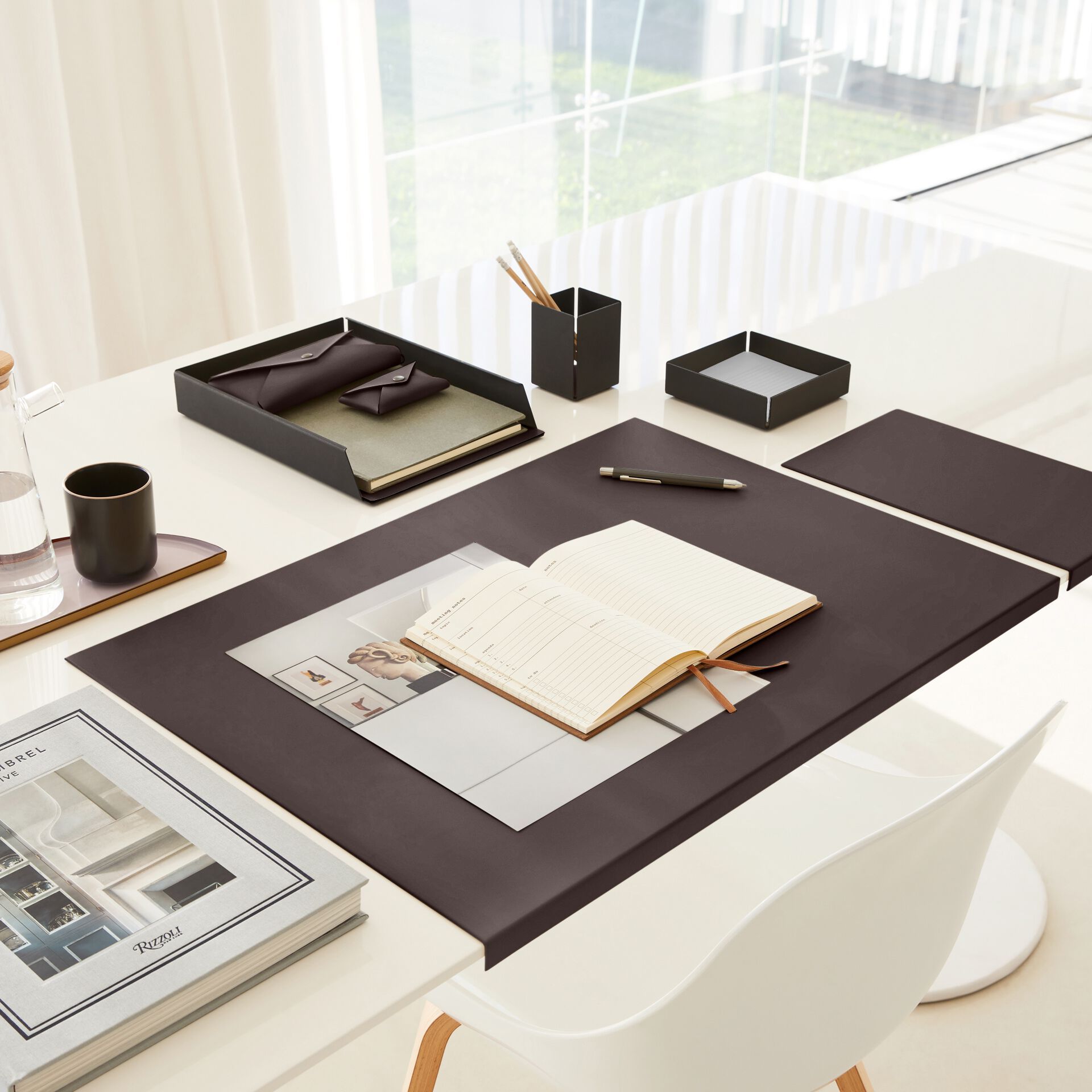 Лоток для документов из нержавеющей стали и кожи EGLOOH Муар ARCH-00027153 - Вид №23