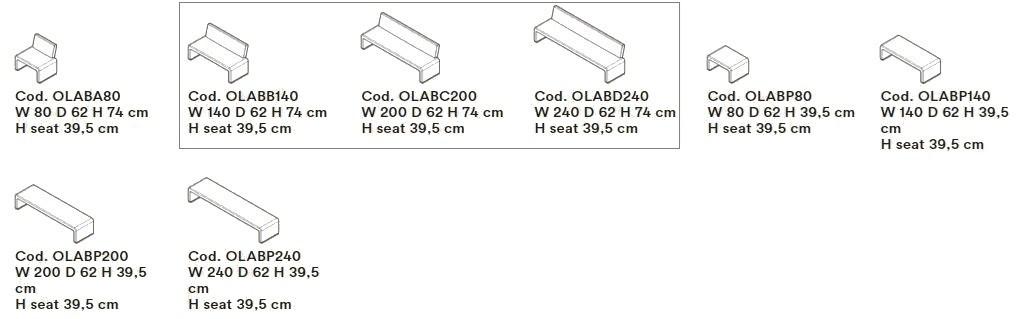 Tacchini Скамья из ткани со спинкой Labanca sun-id-1494156 - Вид №6