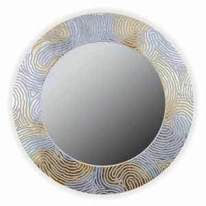 Зеркало круглое настенное золото с серебром FASHION MARK IN SHAPE FASHION 00-3860124 Золото;серебро
