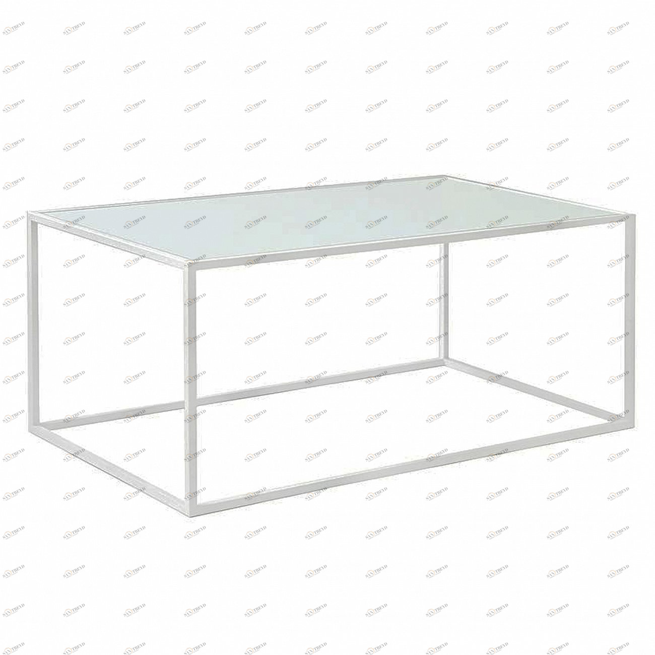 Журнальный столик белый стеклянный London white INTELLIGENT DESIGN  260954 Белый 