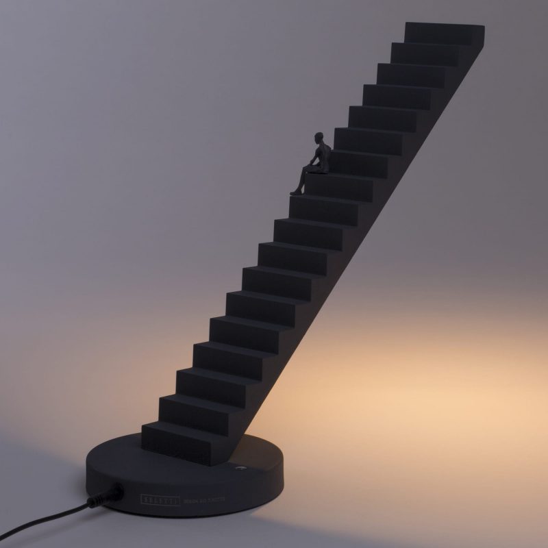 Настольная лампа черная с диммером 37х42 см Verso antracite 01490 ANT SELETTI НЕОБЫЧНЫЕ 00-3882465 Коричневый;черный  - Вид №5