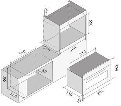 Ilve Многофункциональная электрическая встроенная духовка в стекле Professional plus Ov91stct3 Santreyd  - Вид №1