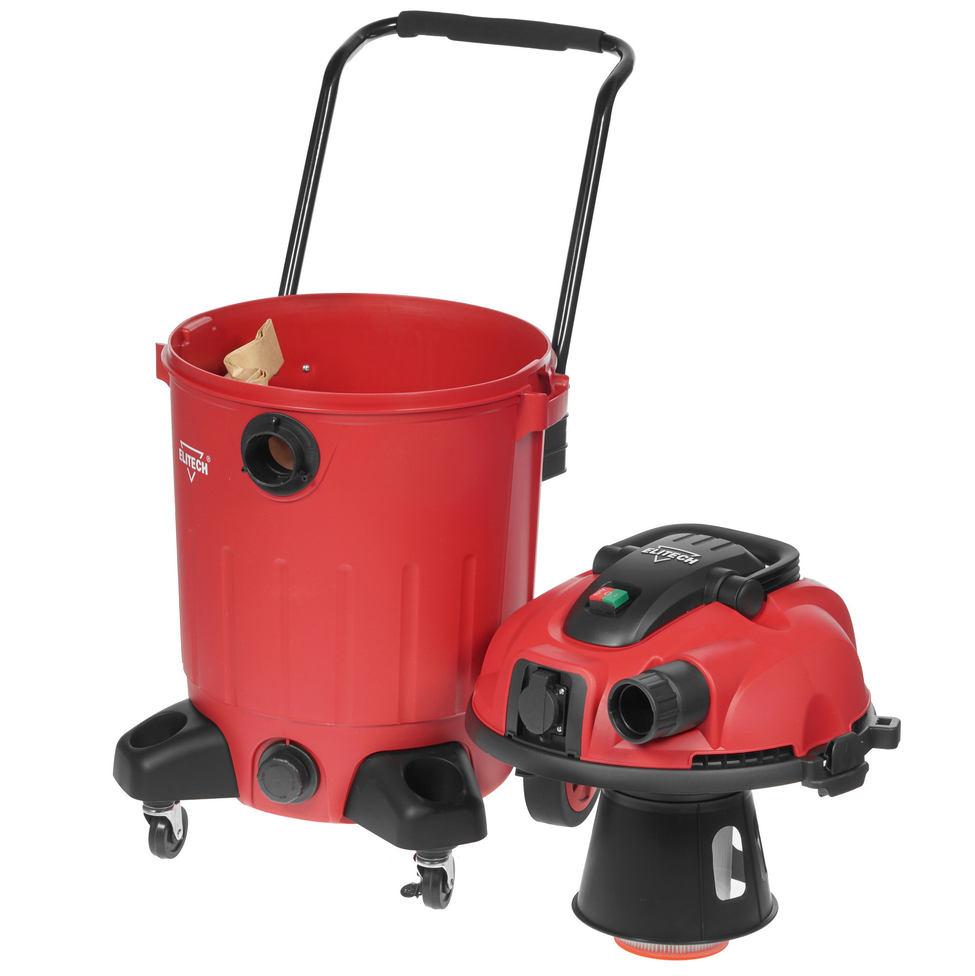 Строительный пылесос  Elitech ПС 1260А 8195560 STDN-0050382 - Вид №6