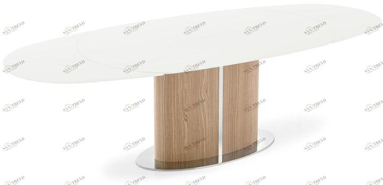 Calligaris Раздвижной стеклянный обеденный стол  Cs/4043 