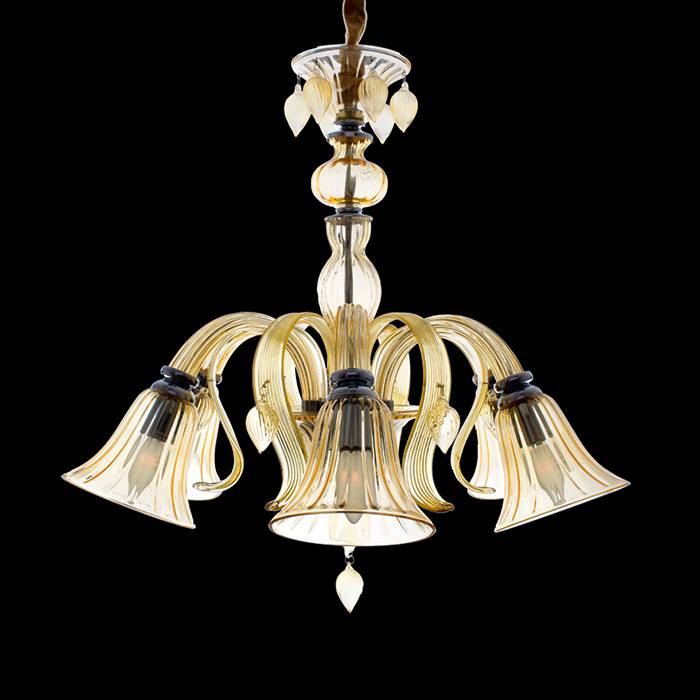 Подвесная люстра Arte Lamp Corno A8026LM-6CC ARTE LAMP ДИЗАЙНЕРСКИЕ, CORNO 056385 Желтый  - Вид №2