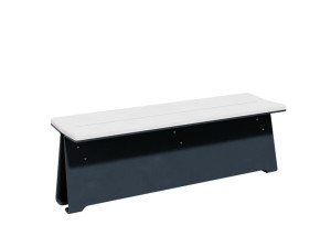 Стальная и бетонная скамья без спинки