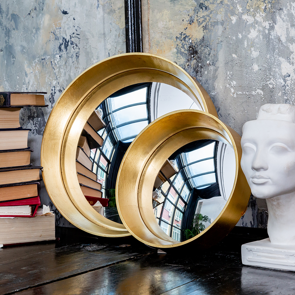 21092112 Зеркало декоративное настенное «Хогард Голд» (версия S) (fish-eye) Object Desire Зазеркалье  - Вид №4