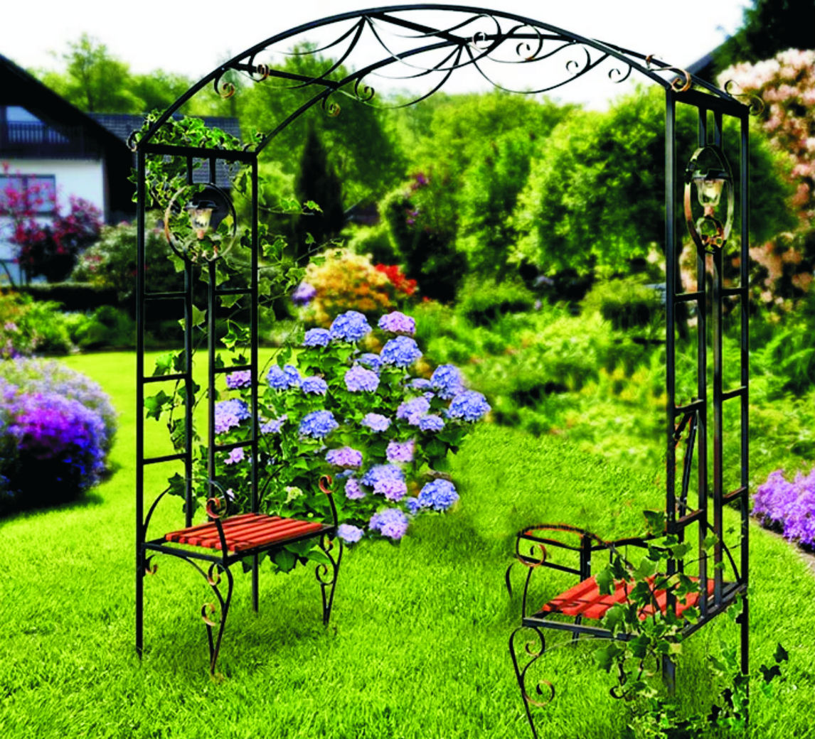 LIS1.01-AR.DF ЛИАНА со скамейками, арка парковая LAB.Space  - Вид №2