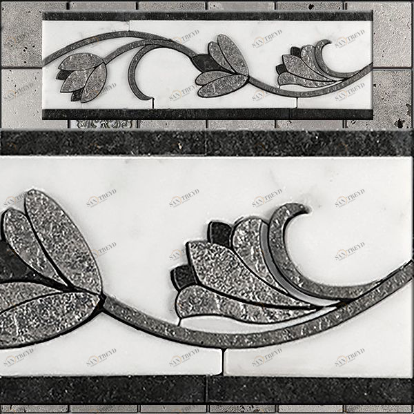 БОРДЮР ИЗ МРАМОРА TL-6 SKALINI FLORAL TL6