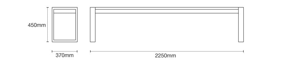 Алюминиевая садовая скамейка с порошковым покрытием Case Eos ARCH-00129468 - Вид №11