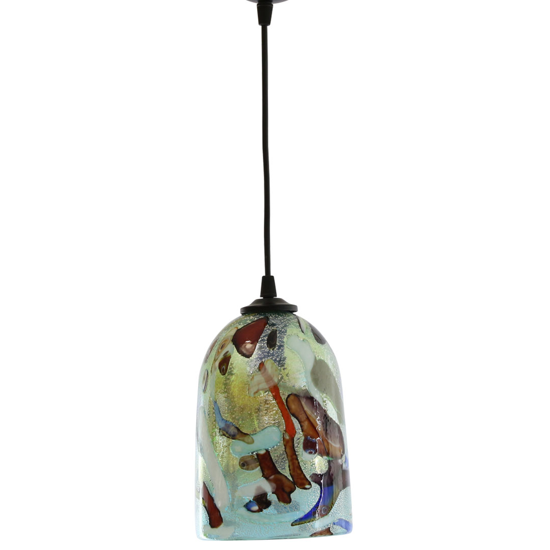 4063 ORIGINALMURANOGLASS Потолочный светильник Миро голубой - муранское стекло OMG 12 см  - Вид №1