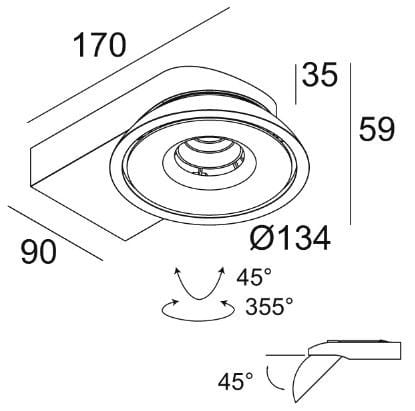 Регулируемый светодиодный прожектор Deltalight Tweeter On ARCH-00046559 - Вид №14