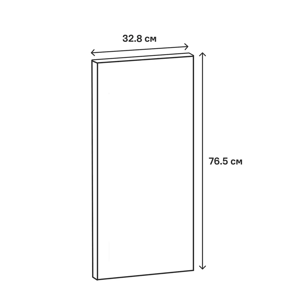 Фасад кухонный DELINIA ID Аша грей 32.8×76.5 см - глянцевый ЛДСП 85036542 STLM-0876508 - Вид №6