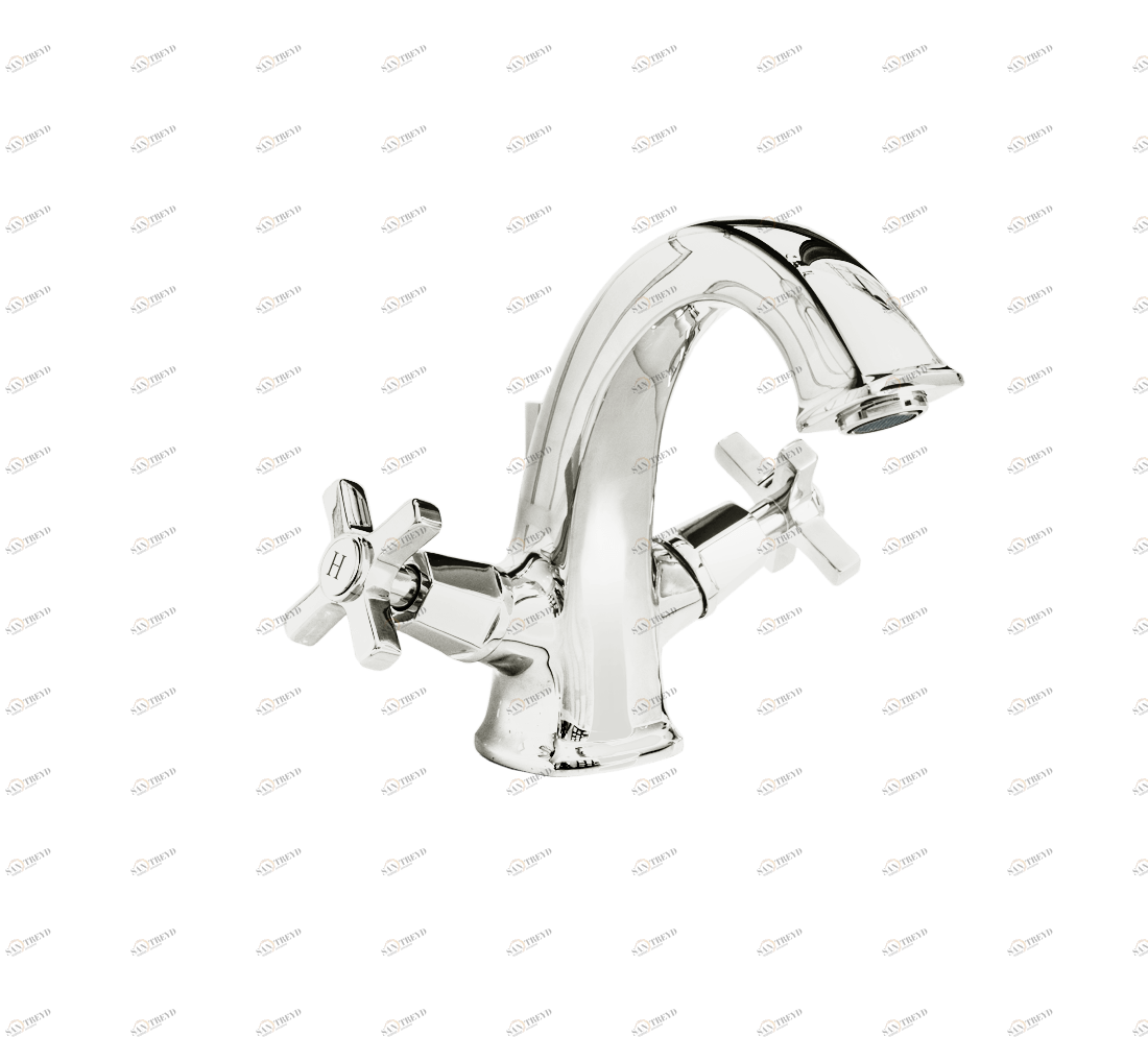 Gentry Home Смеситель для раковины на 3 отверстия Chopin Metal Никель GH101836 